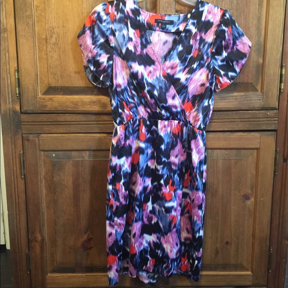 Banana Republic Color Splotch Sz 0 Dress